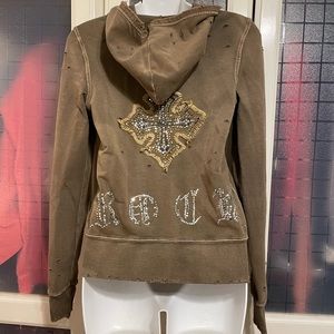 Small hoodie with rhinestones.
